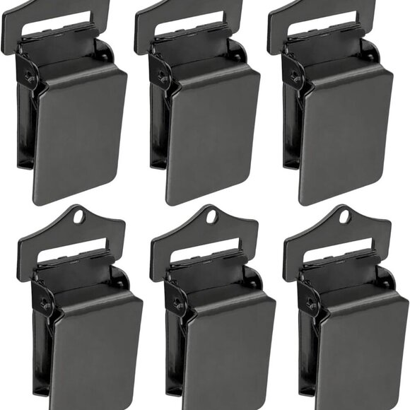 Other - Wall Clips Matte Black for Hanging Rugs and Animal Hides Pack of 6 Rug Grippers/